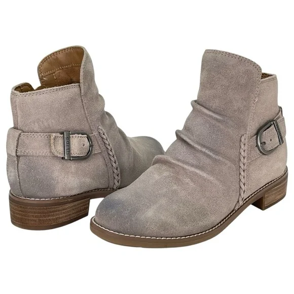 Earth Naira Taupe Leather Womens Ankle Boots Size 6M - Picture 11 of 13